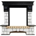 Портал каменный Royal Flame Pierre Luxe - Белый камень (Венге) под классический очаг