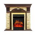 Электрический камин Royal Flame Dublin арочный сланец угл. (темный дуб) с очагом Majestic FX Brass