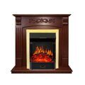 Электрический камин Royal Flame Sorrento угл. (орех) с очагом Majestic FX Brass