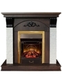 Электрокамин RealFlame Corfino STD NT-F316 с очагом Majestic Lux Brass